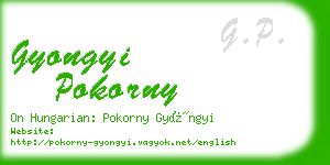 gyongyi pokorny business card